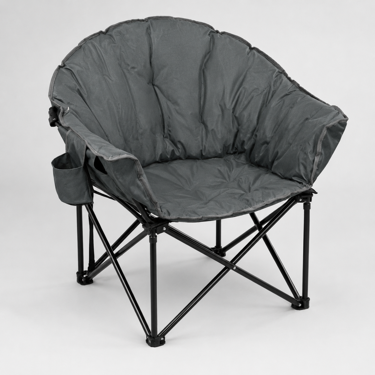 Folding Camping Moon Padded Chair with Carrying Bag