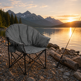 Folding Camping Moon Padded Chair with Carrying Bag