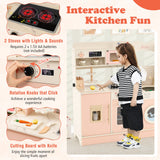 Juego de cocina de juguete de imitación para niños con luz y sonido