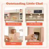 Juego de cocina de juguete de imitación para niños con luz y sonido