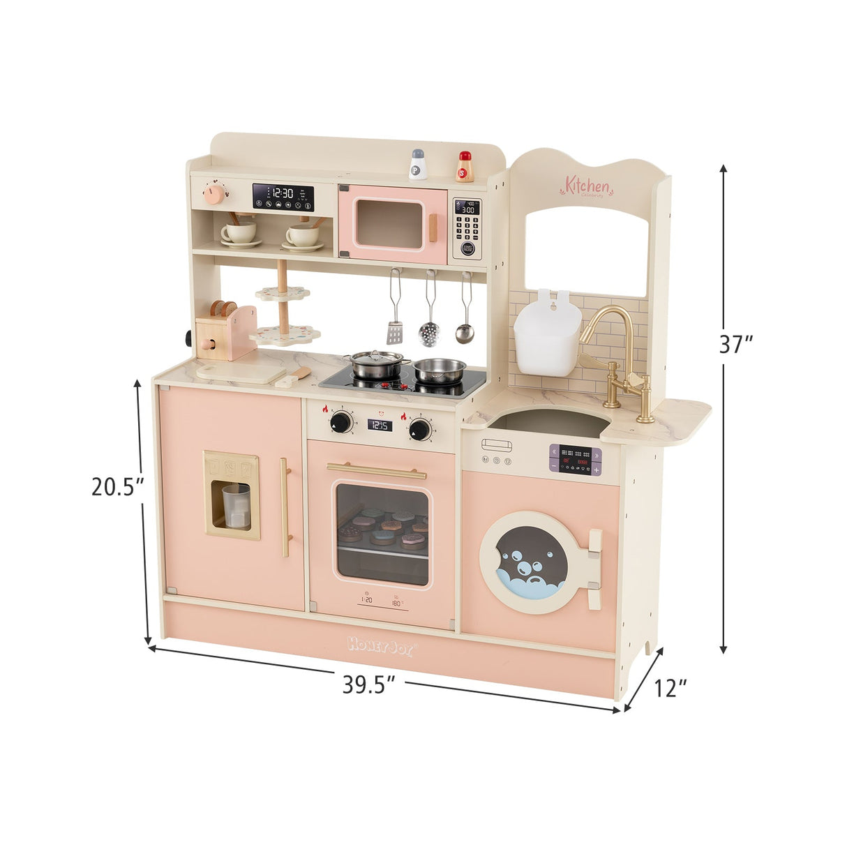 Juego de cocina de juguete de imitación para niños con luz y sonido