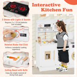 Juego de cocina de juguete de imitación para niños con luz y sonido
