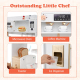 Juego de cocina de juguete de imitación para niños con luz y sonido
