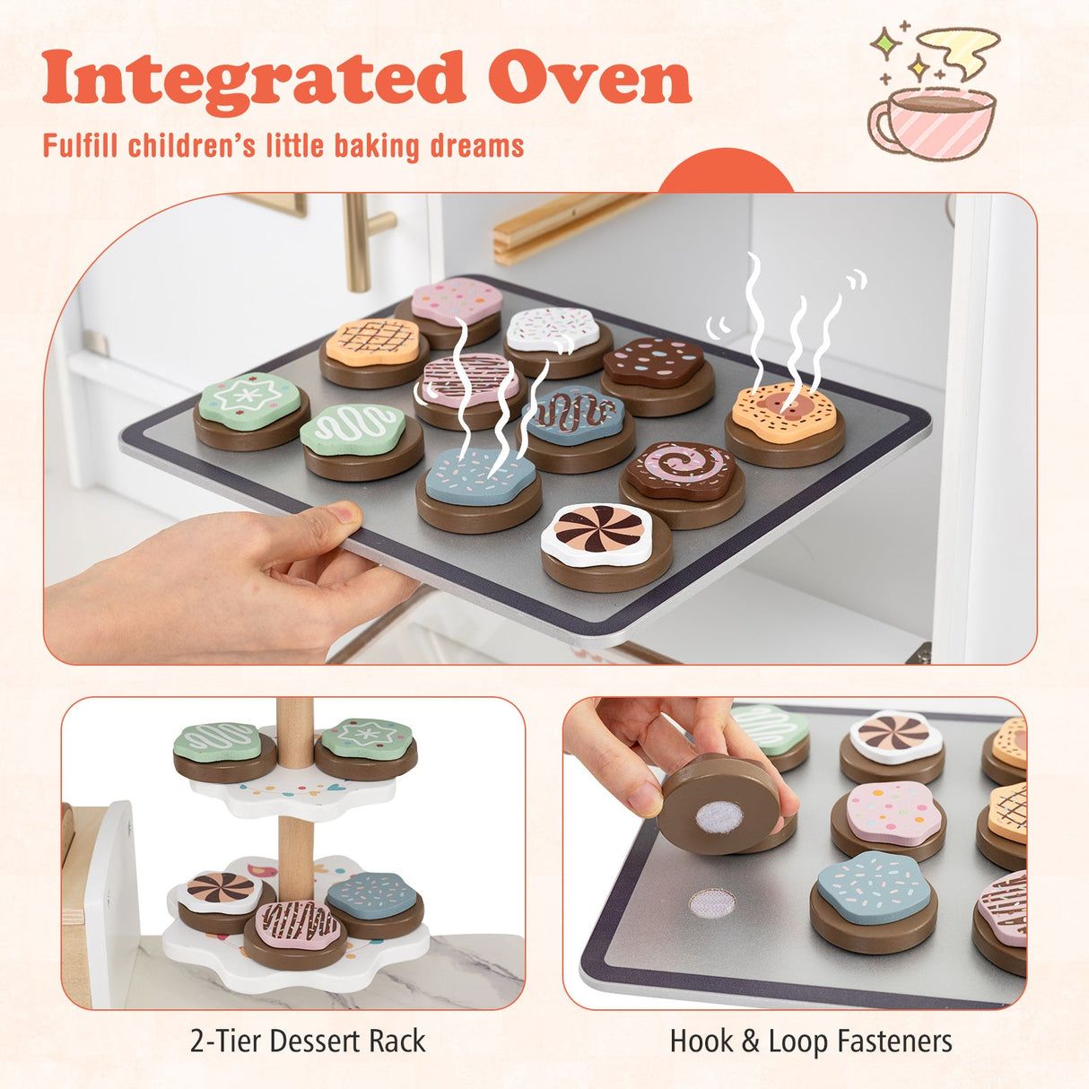 Juego de cocina de juguete de imitación para niños con luz y sonido