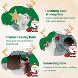 Árbol de Navidad para Gatos de Interior de 48.5 Pulgadas, Bonita Torre para Gatos con 2 Grandes Condominios y Rascador - Verde