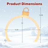 Arco de Navidad preiluminado de 3.20 metros con remate de adorno dorado y 300 luces LED blancas cálidas