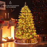 Árbol de Navidad Artificial de 1.5 m con Bisagras, 11 Modos de Iluminación y Control Remoto