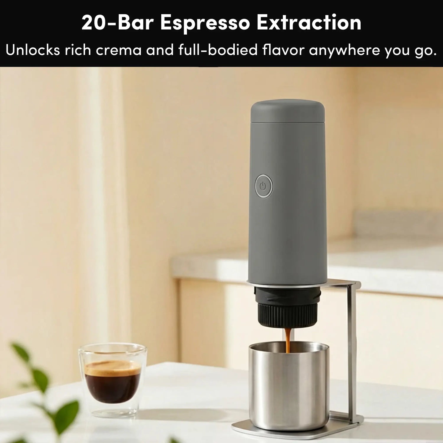 Máquina de espresso portátil Citaly GO-1, calentamiento rápido automático, carga rápida PD 3.0, 3*2500mAh, compatible con cápsulas y café molido