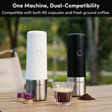 Máquina de espresso portátil Citaly GO-1, calentamiento rápido automático, carga rápida PD 3.0, 3*2500mAh, compatible con cápsulas y café molido