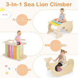Juguetes de escalada para niños pequeños 7 en 1 con rampa reversible