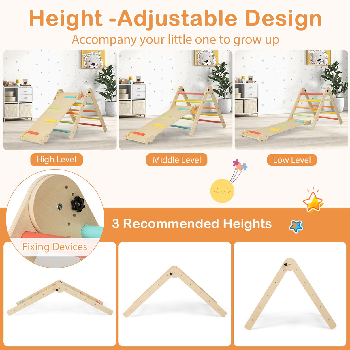 Juguetes de escalada para niños pequeños 7 en 1 con rampa reversible
