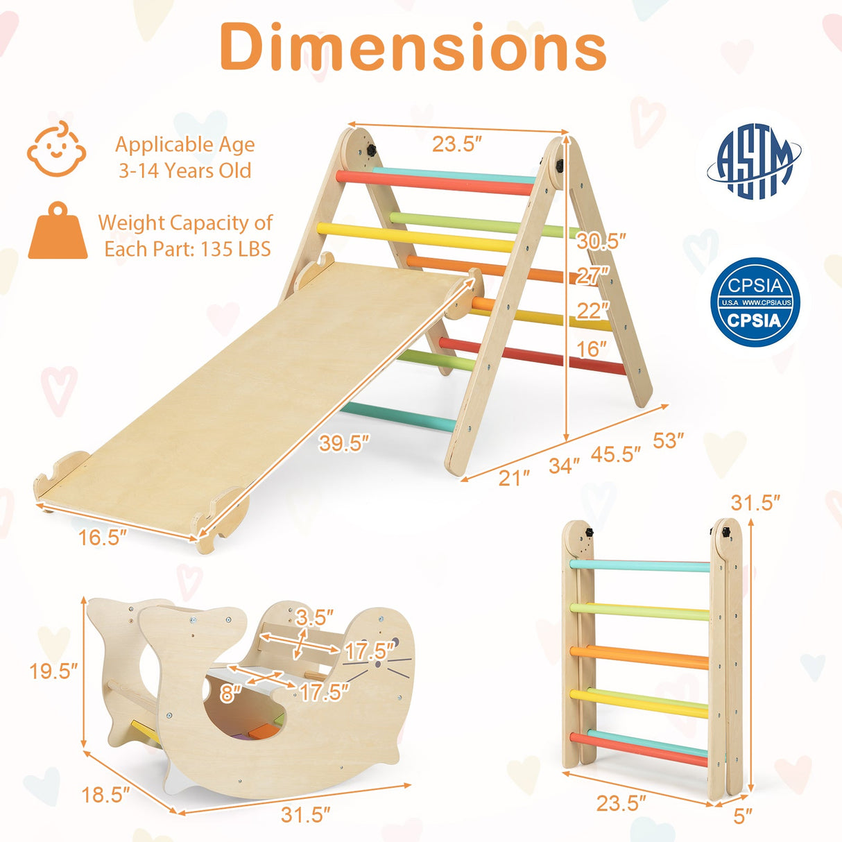 Juguetes de escalada para niños pequeños 7 en 1 con rampa reversible