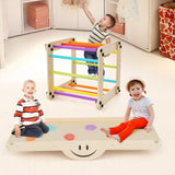 Triángulo de escalada Escalera Juguete Gimnasio de interior con rampa reversible-Multicolor