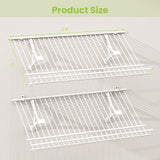 Closet Shelves Wall Mounted Set of 2 Metal Wire Shoe Racks