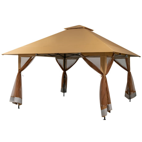 Carpa instantánea plegable de 13 x 13 pies con paredes de malla