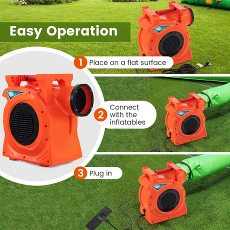 Ventilador de aire comercial de 2200W y 3 HP para casa inflable gigante de exterior