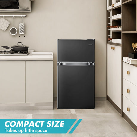 Refrigerador compacto de 3.2 pies cúbicos con 5 ajustes de temperatura