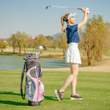 Juego completo de palos de golf para mujer diestra con cubierta para lluvia
