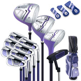 Juego completo de palos de golf para mujer diestra con cubierta para lluvia
