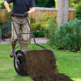 24 Inches Peat Moss Spreader with Upgrade Side Latches and U-shape Handle-Green