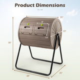 Compost Tumbler 37.5 Gallon Large Outdoor Compost Bin