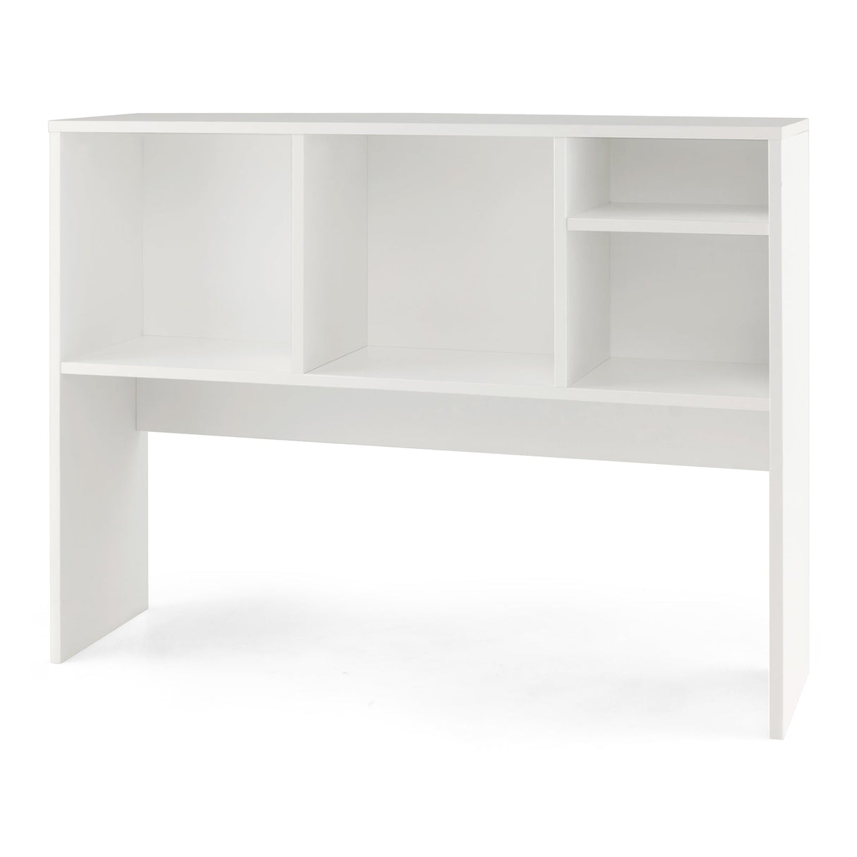 Computer Desktop Bookcase with 4 Cubbies and Open Back Compartment