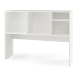 Computer Desktop Bookcase with 4 Cubbies and Open Back Compartment