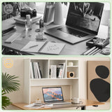 Computer Desktop Bookcase with 4 Cubbies and Open Back Compartment