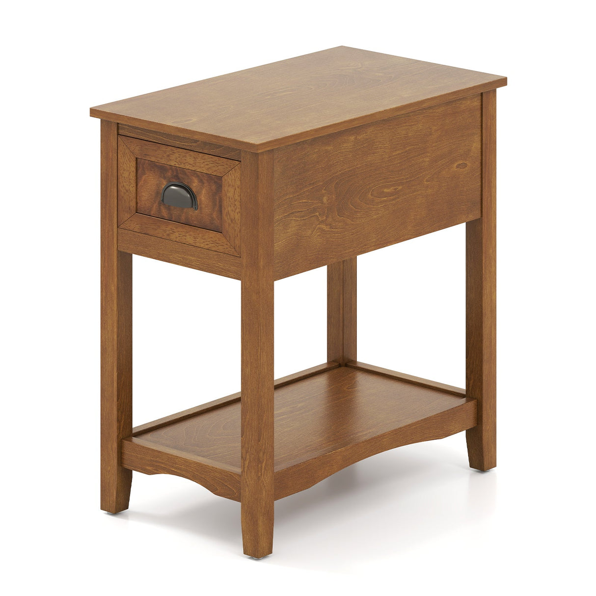 Mesa auxiliar lateral compacta contemporánea con cajón Mesita de noche