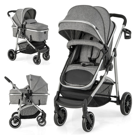 Cochecito de bebé convertible 2 en 1 con asiento reversible