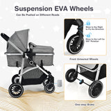 2-in-1 Convertible Baby Stroller with Reversible Seat
