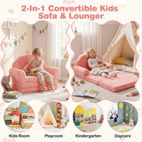 Sofá Infantil Convertible 2 en 1 Silla Plegable para Niños Pequeños