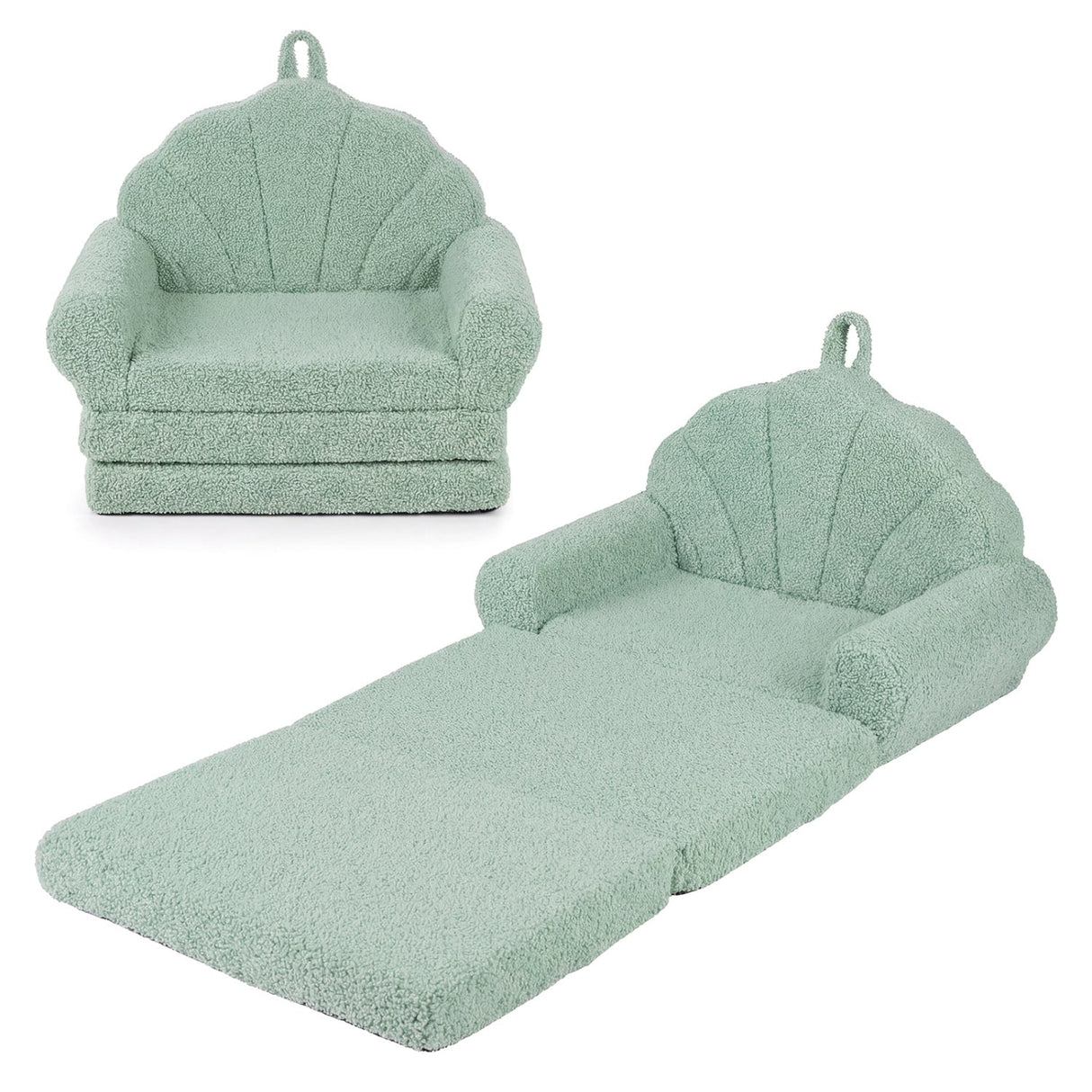 Sofá Infantil Convertible 2 en 1 Silla Plegable para Niños Pequeños