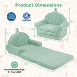 Sofá Infantil Convertible 2 en 1 Silla Plegable para Niños Pequeños