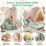 Sofá Infantil Convertible 2 en 1 Silla Plegable para Niños Pequeños