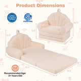 Sofá Infantil Convertible 2 en 1 Silla Plegable para Niños Pequeños