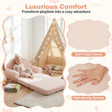 Sofá Infantil Convertible 2 en 1 Silla Plegable para Niños Pequeños