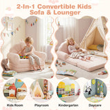 Sofá Infantil Convertible 2 en 1 Silla Plegable para Niños Pequeños