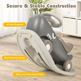 Convertible Rocking Horse and Sliding Car with Detachable Balance Board