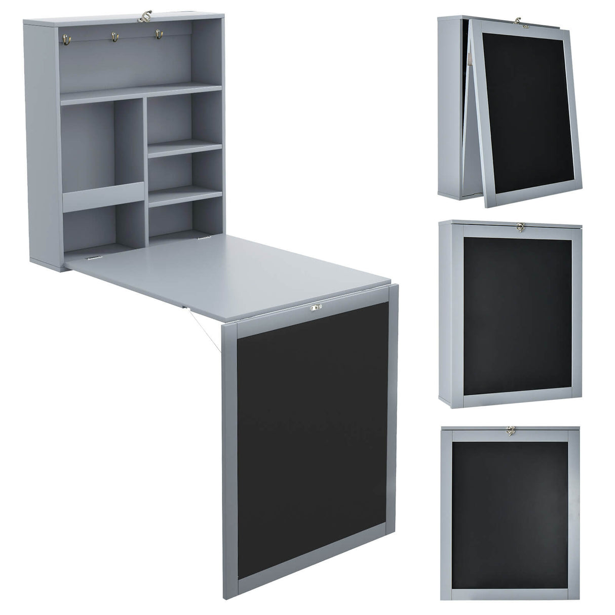Mesa plegable de pared con pizarra