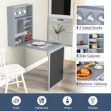 Mesa plegable de pared con pizarra
