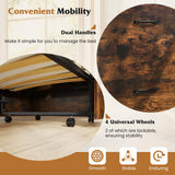 Cot Size Murphy Bed with Foldable Bed and Lockable Wheels