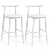 Counter Height Bar Chair Set with Acacia Wood Frame and Supporting Legs