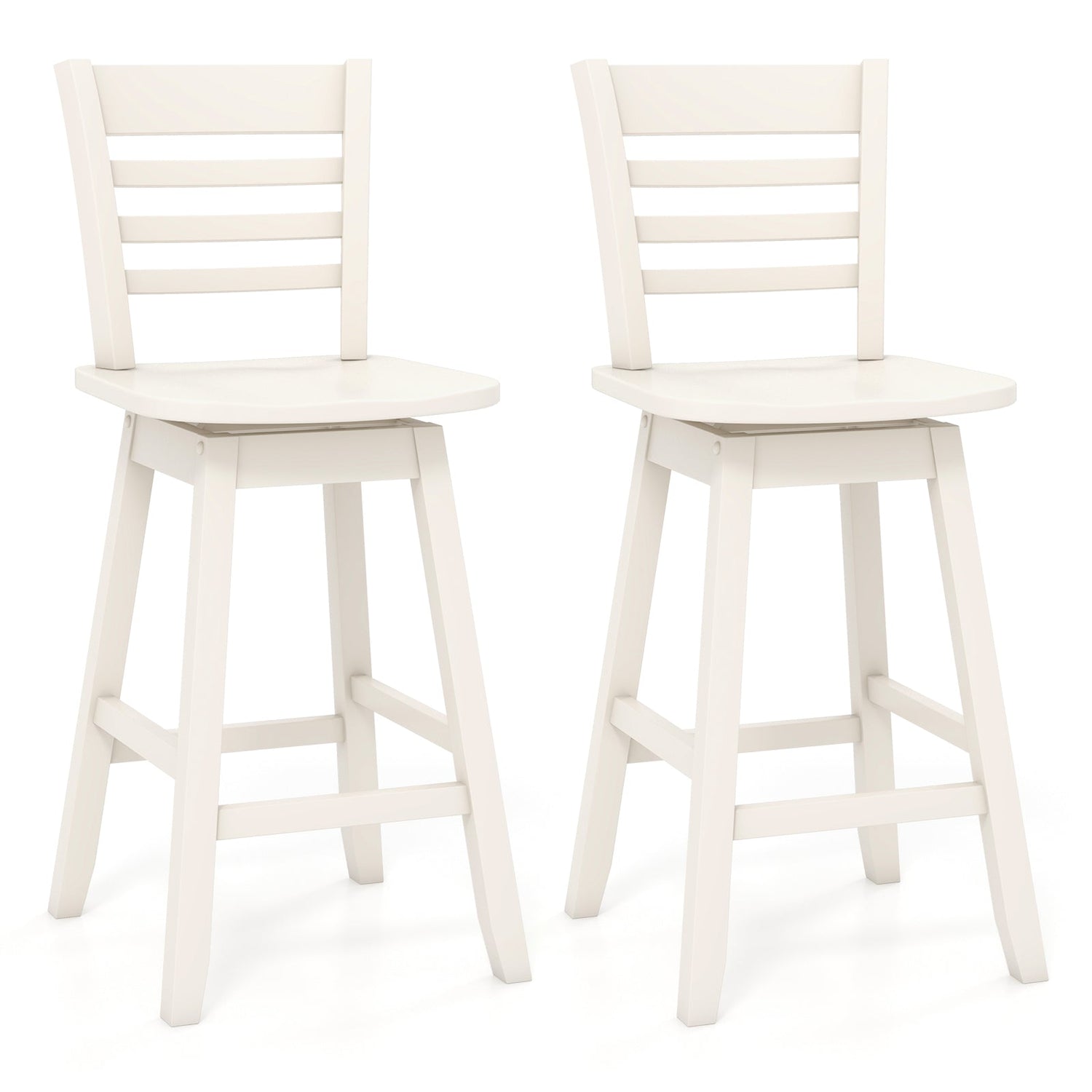 Juego de 2 taburetes de altura de mostrador con reposapiés para barra de isla de cocina