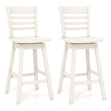 Juego de 2 taburetes de altura de mostrador con reposapiés para barra de isla de cocina