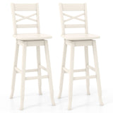Swivel 30-Inch Bar Height Stool Set of 2 with Footrest