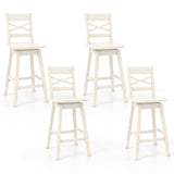 Swivel 24-Inch Counter Height Stool Set of 2 with Inclined Backrest