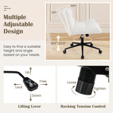 Cross Legged Chair with Wheels with Padded Seat Adjustable Height for Bedroom Study-Beige