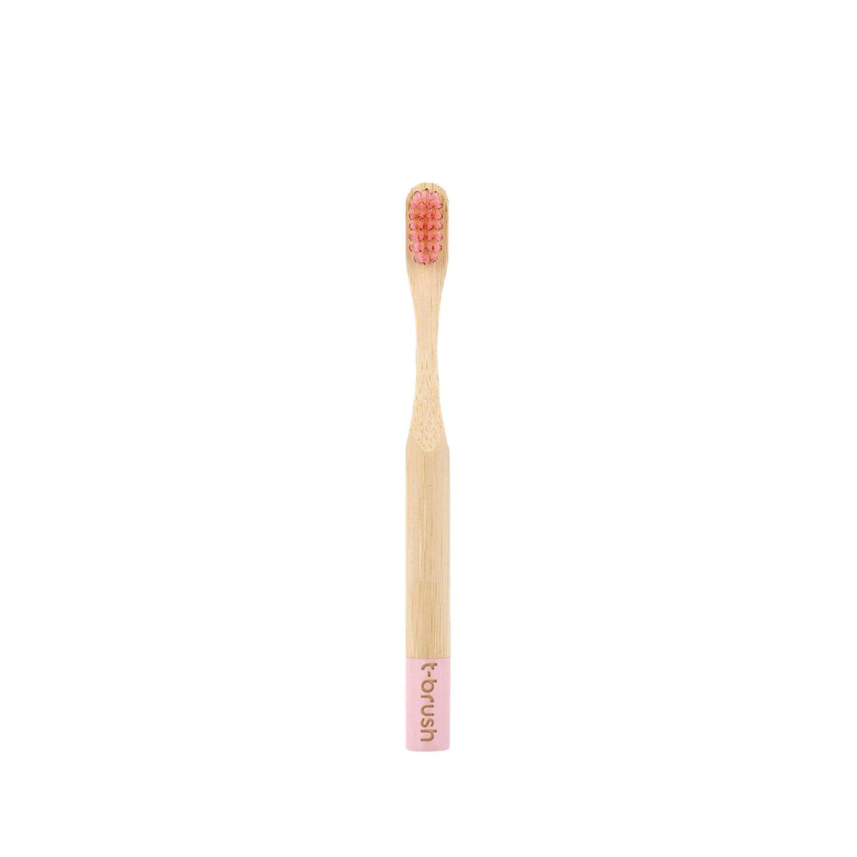 T-Brush Vegan Bambu Soft Children's Toothbrush Pink - Eco-Friendly Oral Care for Kids