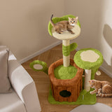 Lindo Árbol para Gatos, Centro de Actividades para Mascotas de Interior, Tipo Selva - Verde